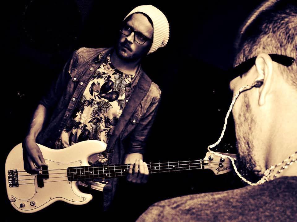 Bass player on stage during a Trip Sixteen show