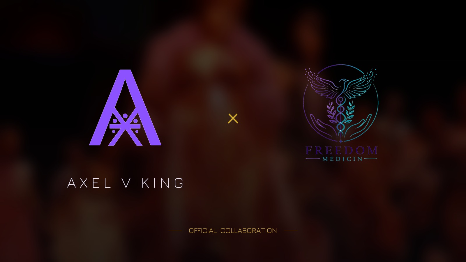 Axel V King logo combined with the Freedom Medicin logo - official collaboration