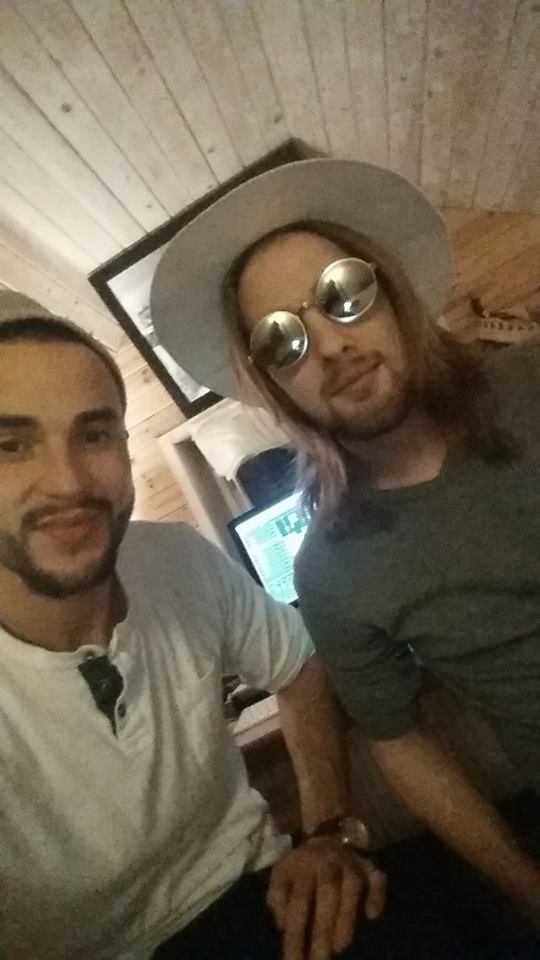 Axel and Emil in the studio control room
