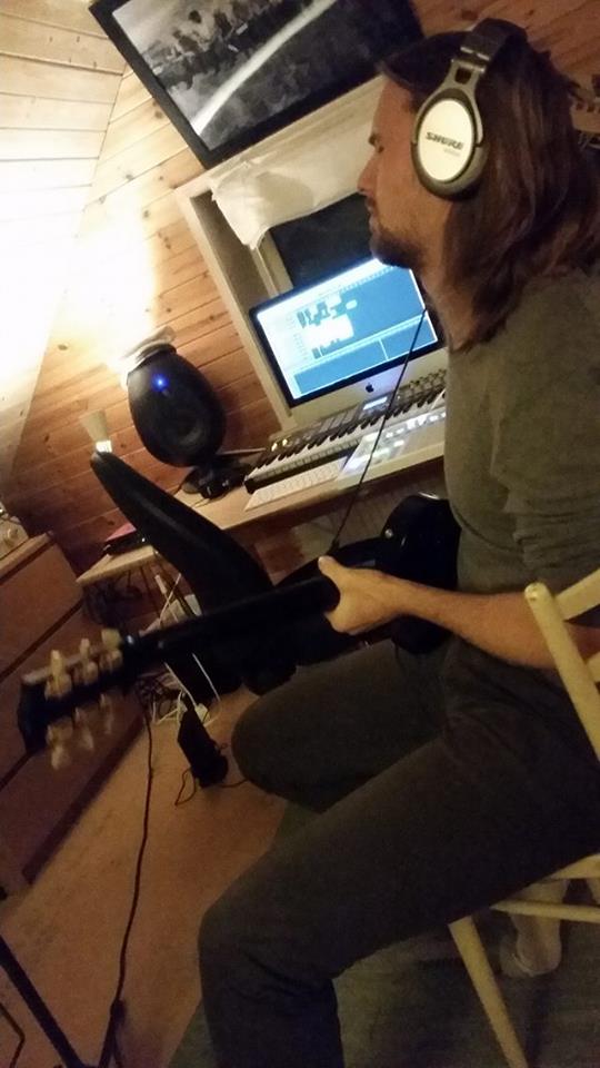 Axel tracking guitar at T.i.S Records